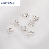 S925 Silver Spring Buckle Necklace Chain Bracelet End Round Connection Buckle