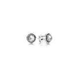 S925 Silver Stud Sleeping Earrings OL Style Red Green Purple Moon Stone