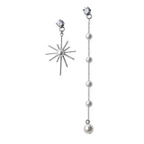 S925 Silver Sunflower Asymmetric Earrings Female Gift Jewelry