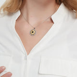 S925 Silver Sunflower Projection Necklace Women Jewelry