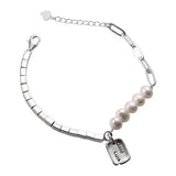 S925 Sweet LUCK Pearl Bracelet for Women Handicraft Jewelry