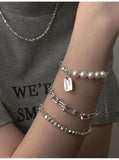 S925 Sweet LUCK Pearl Bracelet for Women Handicraft Jewelry