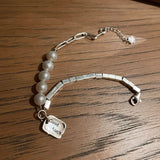 S925 Sweet LUCK Pearl Bracelet for Women Handicraft Jewelry
