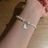 S925 Sweet LUCK Pearl Bracelet for Women Handicraft Jewelry