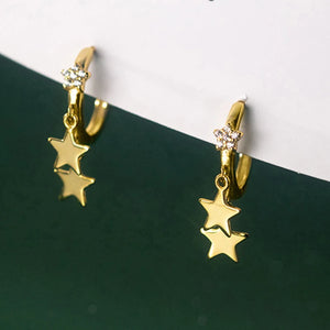 S925 Silver Tassel Star Earrings for Women Girls
