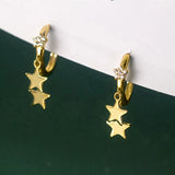 S925 Silver Tassel Star Earrings for Women Girls