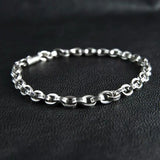 S925 Silver Personalized Buckle Punk Letter Bracelet