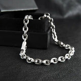 S925 Silver Personalized Buckle Punk Letter Bracelet