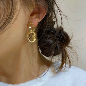 S925 Silver Vintage Metal Earrings