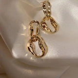 S925 Silver Vintage Metal Earrings