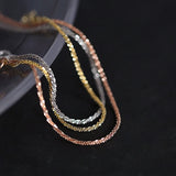 S925 Silver Wave Sparkling Bracelet Women's ins Cold Wind