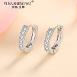 S925 Silver Women's Earrings with Moissanite D-color Zircon