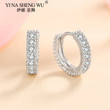 S925 Silver Women's Earrings with Moissanite D-color Zircon