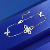 Zircon Bowknot Bracelet with High Carbon Diamond Simulation