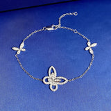 Zircon Bowknot Bracelet with High Carbon Diamond Simulation