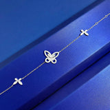 Zircon Bowknot Bracelet with High Carbon Diamond Simulation