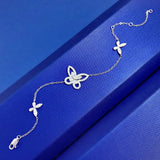 Zircon Bowknot Bracelet with High Carbon Diamond Simulation