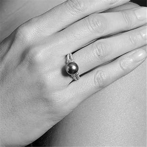 925 Silver Wedding Pearl Ring Anillos De Diamond Gemstone Jewelry