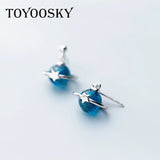 S925 Stamp Silver Women Planet Small Stud Earrings Ear Studs Girl Gift