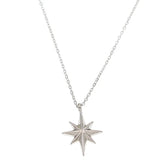 S925 Sterling Silver Hexagram Pendant Necklace Women Jewelry
