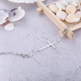 S925 Sterling Silver Cross Heart Belief Bracelet Jewelry