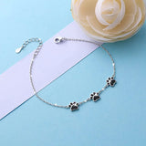 S925 Sterling Silver Cat Paw Print Bracelet Jewelry