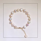 Vintage 14K Baroque Bracelet with Pearls