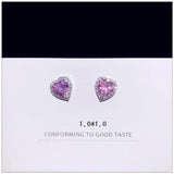 Pink CZ Long Drop Earrings Vintage Bridal Wedding Jewelry