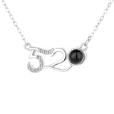 Sterling Silver 100 Languages I Love You Memory 520 Projection Necklace