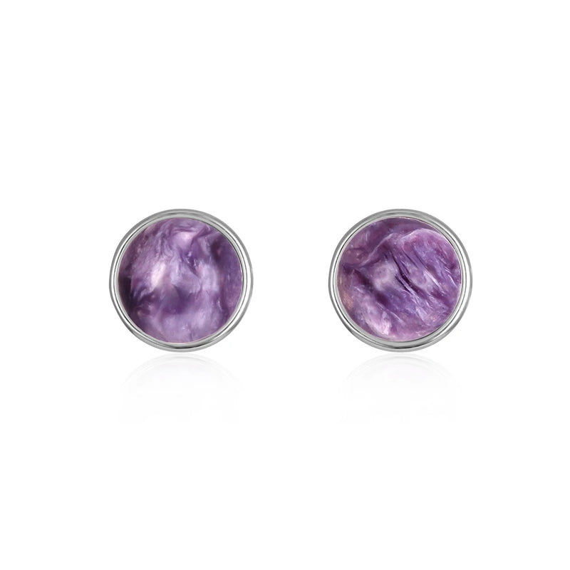 Moonstone Amethyst Stud Earrings for Women