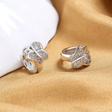 S925 Silver 10MM Butterfly Zircon Necklace Charm Gift Jewelry