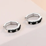Vintage 3 Stars Hoop Earrings 10MM for Women