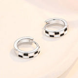 Sterling Silver 10MM Vintage Square Hoop Earrings Wedding Gift