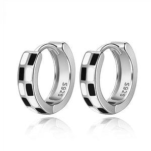 Sterling Silver 10MM Vintage Square Hoop Earrings Wedding Gift