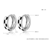 Sterling Silver 10MM Vintage Square Hoop Earrings Wedding Gift