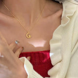 Moon Rabbit Necklace 925 Sterling Silver 14K Plated Wedding Party Jewelry