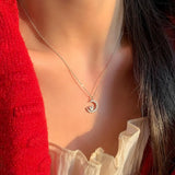 Moon Rabbit Necklace 925 Sterling Silver 14K Plated Wedding Party Jewelry