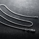 S925 Silver 16-30 Inches Snake Chain Necklace Wedding Jewelry