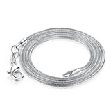 S925 Silver 16-30 Inches Snake Chain Necklace Wedding Jewelry