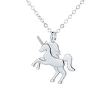 S925 Sterling Silver 18" Unicorn Horse Necklace For Women