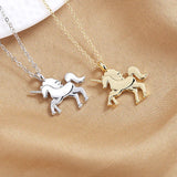 S925 Sterling Silver 18" Unicorn Horse Necklace For Women