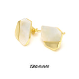 925 Silver 18k Plating Shell Earrings Fine Jewelry Gift