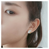 925 Silver 18k Plating Shell Earrings Fine Jewelry Gift