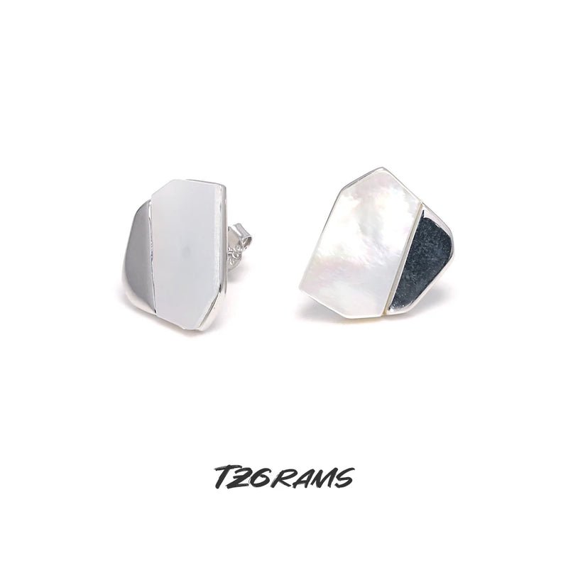925 Silver 18k Plating Shell Earrings Fine Jewelry Gift