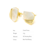 925 Silver 18k Plating Shell Earrings Fine Jewelry Gift