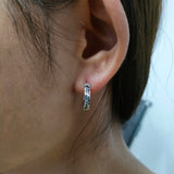 S925 Sterling Silver 18mm Hoop Earrings with Vintage Pixiu Pattern