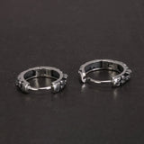 S925 Sterling Silver 18mm Hoop Earrings with Vintage Pixiu Pattern