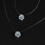 Sterling Silver 1ct Diamond Fishing Line Necklace