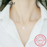 Sterling Silver 1ct D VVS1 Diamond & Moissanite Fishing Line Pendant Necklace