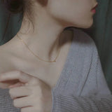 S925 Sterling Silver 2-layer Ball Beads Choker Necklace Pendant